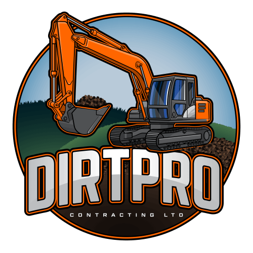 DirtPro Contracting Ltd - truck and digger logo