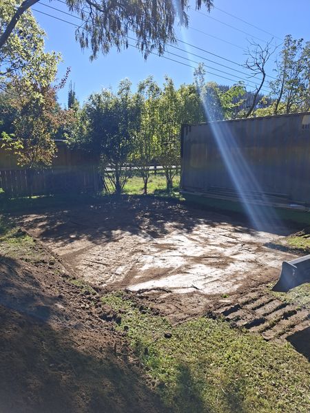 Topsoil stripped from gravel pad footprint on Bush Road lifestyle block, Tuamarina